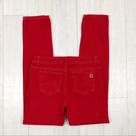 Micheal Kors Skinny Jeans Red Denim Size 2P - Picture 4 of 8